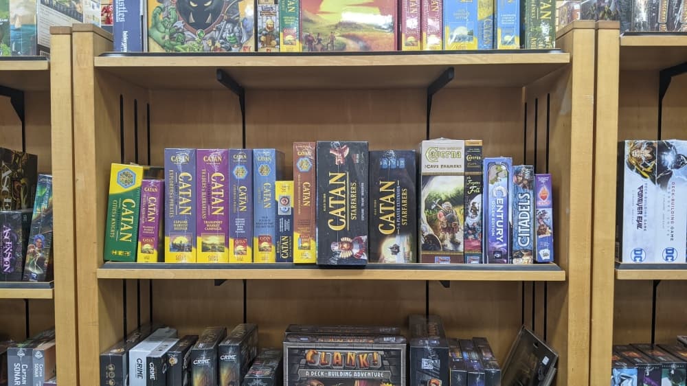 Rogues Gallery sells various role playing games at its store. 