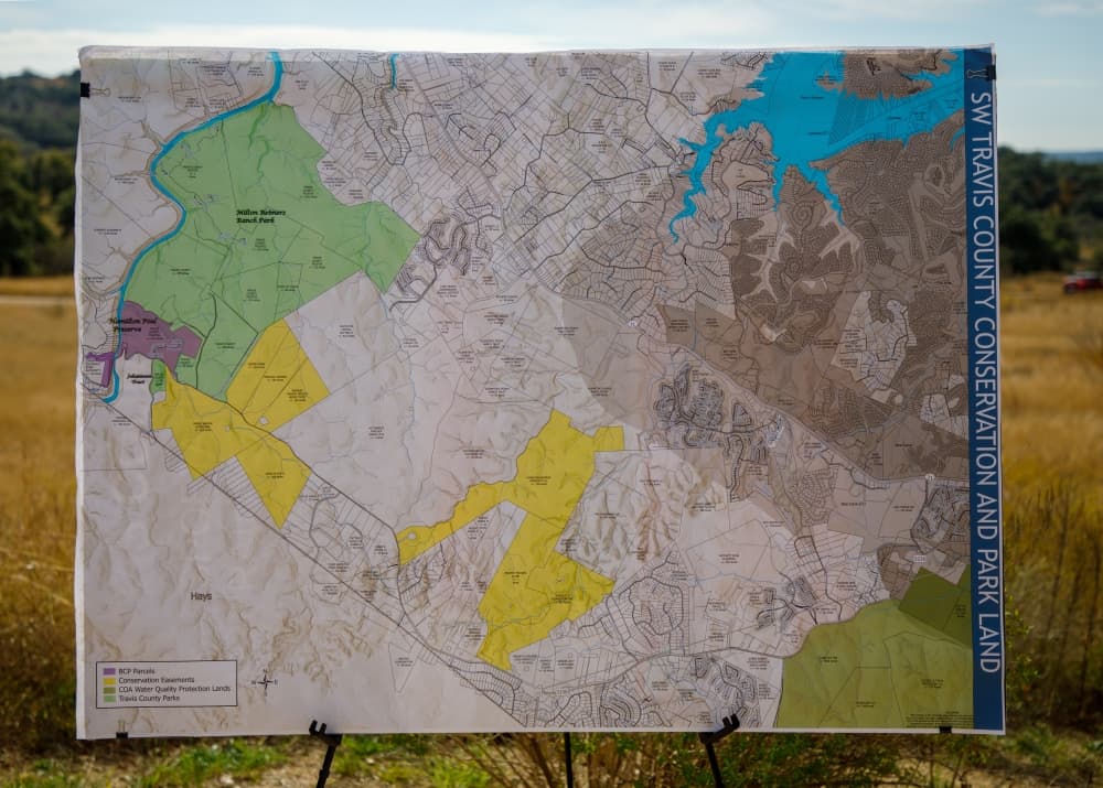 A map showing the Hamilton Pool Road Corridor. (Courtesy Travis County)