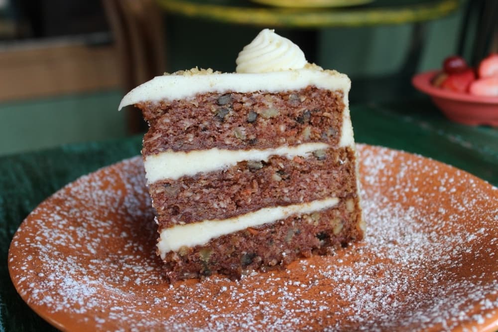 Carrot cake ($8.99): Is served in a traditional format. (Sierra Rozen/Community Impact Newspaper)