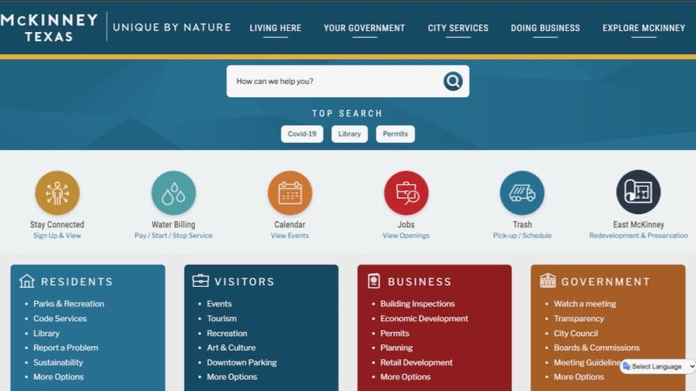 City of McKinney launches new website design