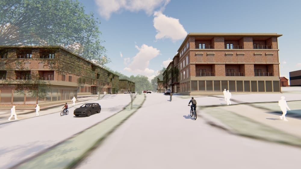 Located on 69 acres west of RM 620, The Square at Lohmans will include a mix of uses, including single-family homes, office space, retail shops, an outdoor amphitheater and green space. (Rendering courtesy DTJ Designs, Legend Communities)