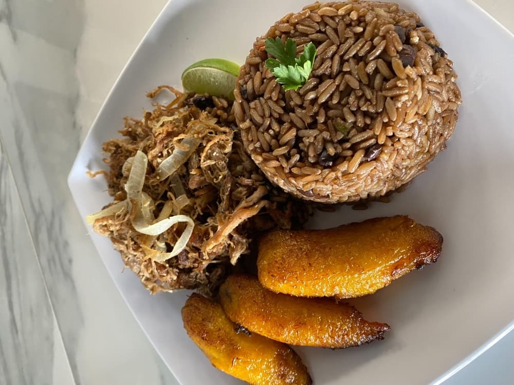 Vaca frita ($14) comes with shredded beef and is served with rice, beans or plantains. (Courtesy Yamilka Cortina)