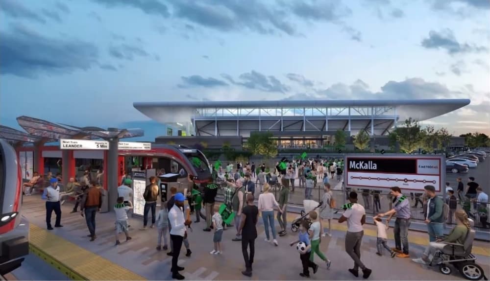 Capital Metro presents preliminary design for new rail station at Q2 Stadium