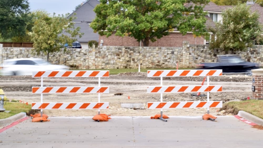 Northbound lanes on Legacy Drive are currently closed. Southbound lanes will close in spring. (Matt Payne/Community Impact Newspaper)