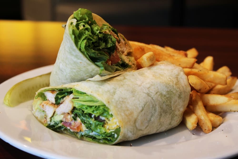 Chicken Avocado Wrap at Egg Farm Cafe in Flower Mound