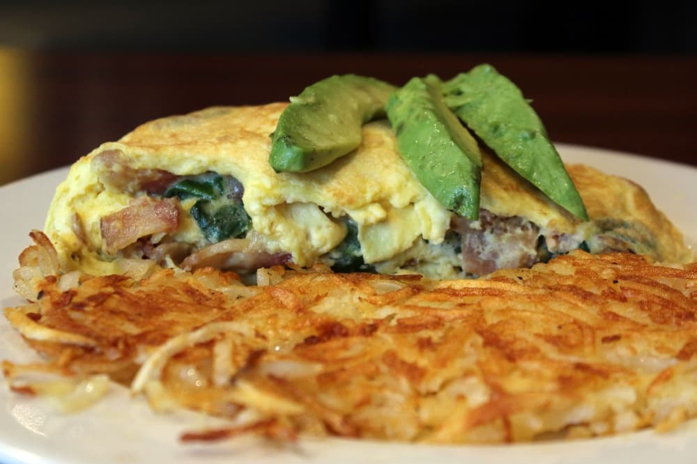 The Bacado Omelet at Egg Farm Cafe in Flower Mound