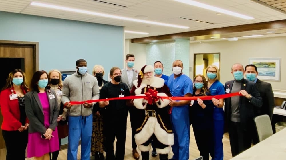 Santa stopped by Medical City McKinney on Dec. 13 to cut the ribbon on the hospital's new patient tower. (Courtesy Medical City McKinney)