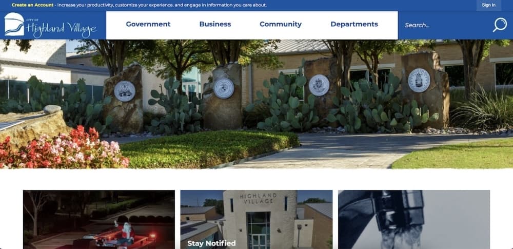 Highland Village launches its redesigned website