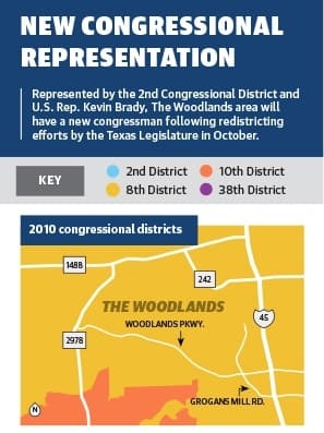 Redistricting alters The Woodlands maps for county, state representation