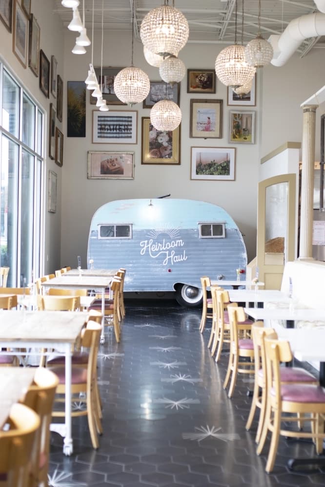 Heirloom Haul features a central camper, which owner Brittany Cobb said will soon be expanded to allow for dining inside of it. (Courtesy Heirloom Haul)