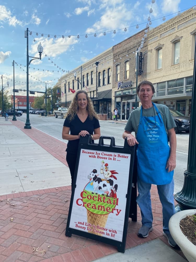 Sharyn and Ted Lindblad run Cocktail Creamery in downtown McKinney. (Yvonne Brown/Community Impact Newspaper)
