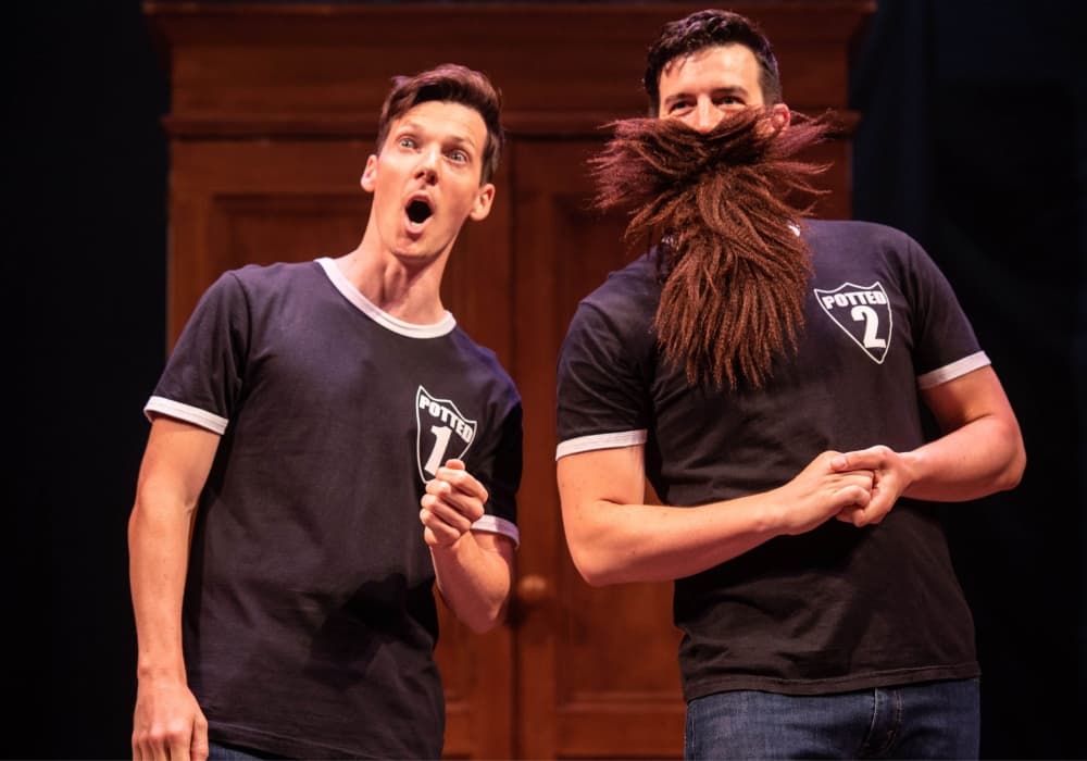 Potted Potter actors on stage 