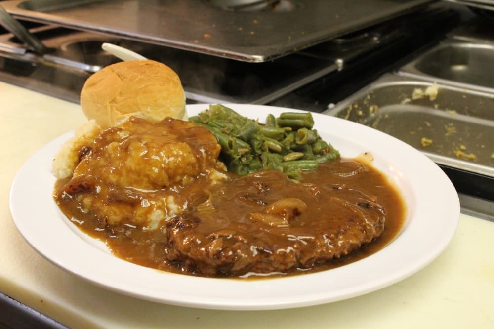 One of the changes owner Mike Kelton made was adding Salisbury steak ($11.95) to the menu. (Chandler France/Community Impact Newspaper)