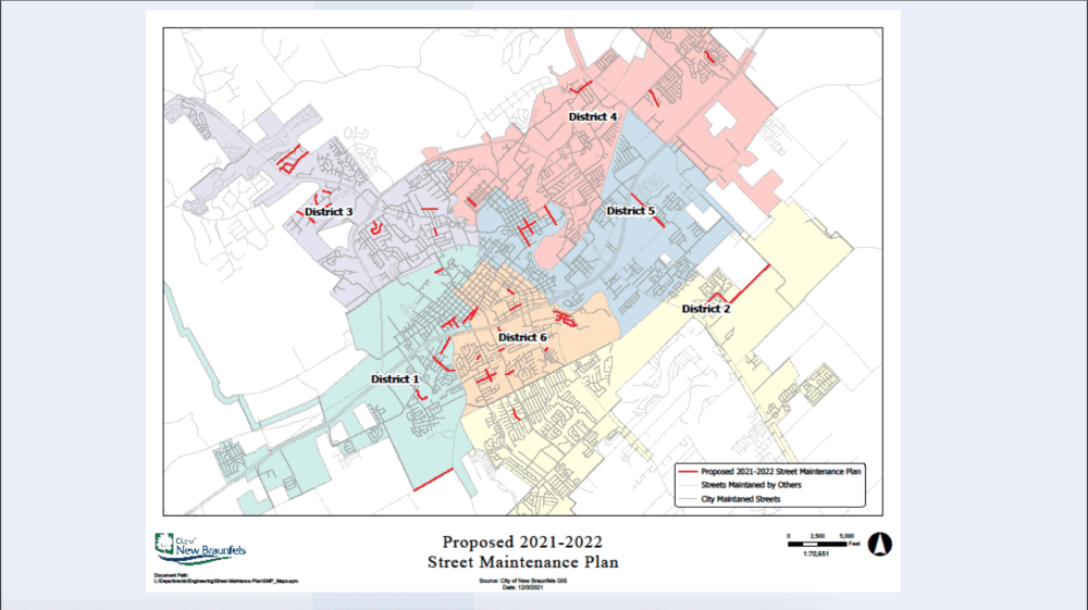 New Braunfels City Council approves 50 road improvements in street maintenance plan