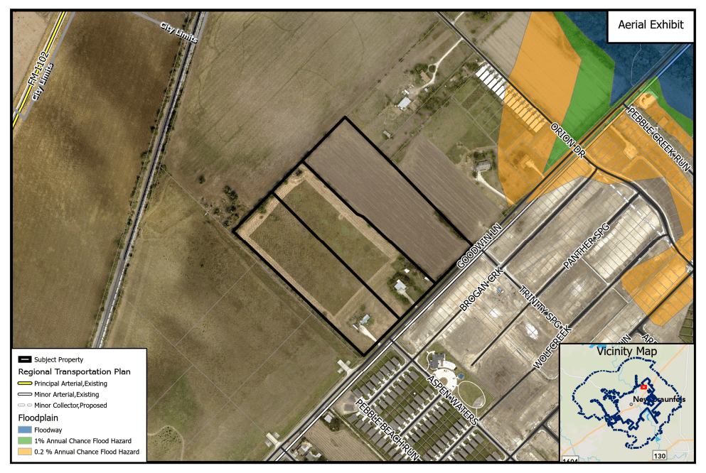 New Braunfels City Council unanimously approves first reading of townhome development on Goodwin Lane