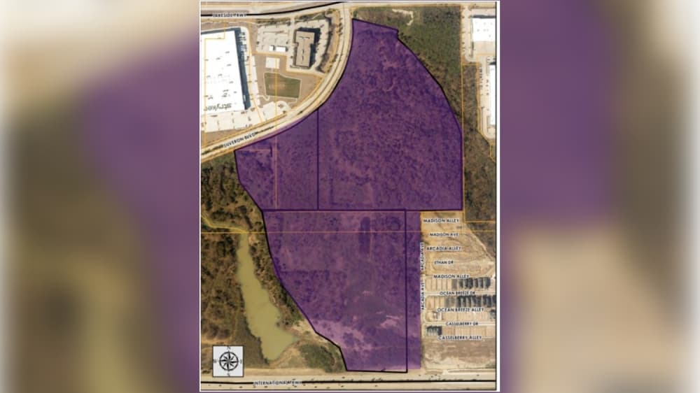 The project was proposed on 66.9 acres located north of International Parkway and east of Silveron Boulevard. (Courtesy town of Flower Mound)