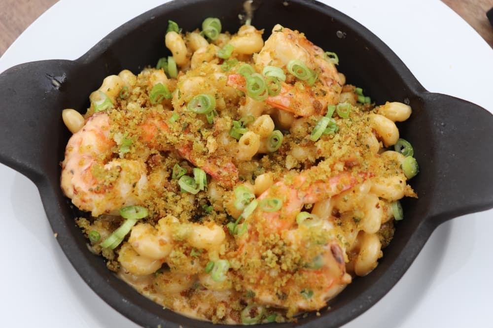 
The Big Sexy Pasta is mac and cheese served with shrimp or lobster.