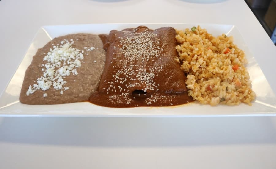 Elvia’s Enchiladas De Mole from Cruzito’s Cocina Mexicana.
