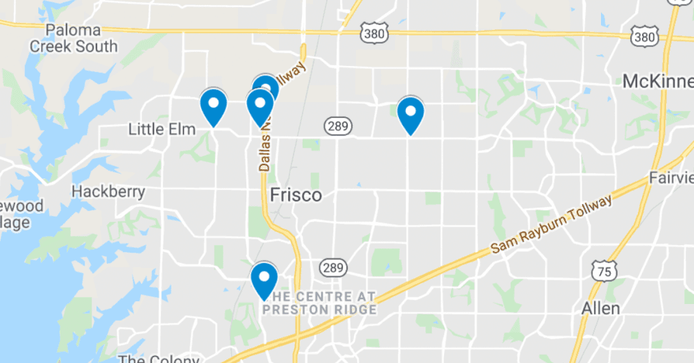 Renovations to 100% Chiropractic and four more of the newest development projects in Frisco
