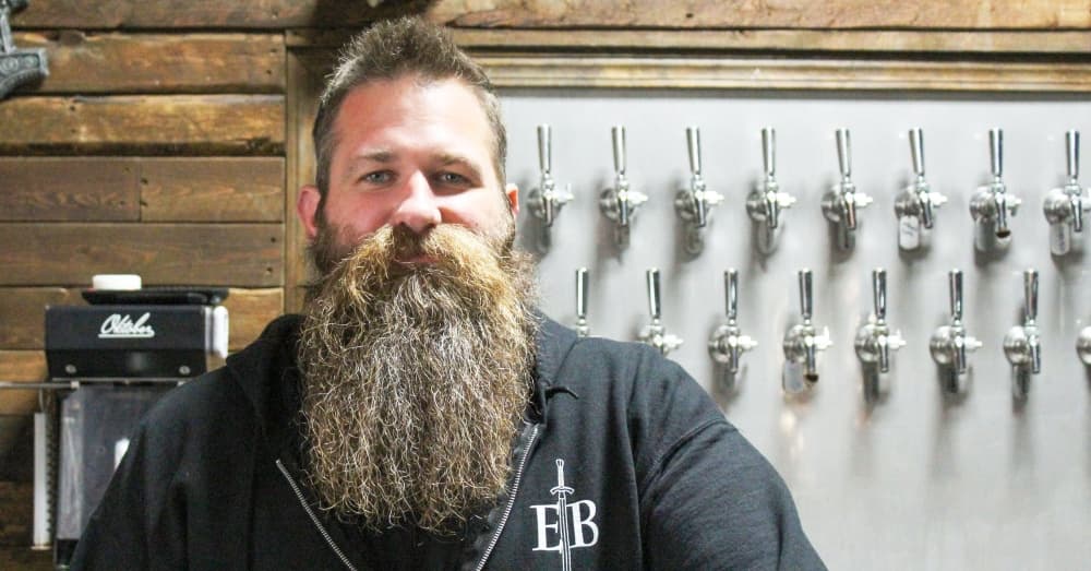 Jeremy Hahn opened Excalibur Brewing along with Jeff Colwell in March 2020. (Emily Lincke/Community Impact Newspaper)