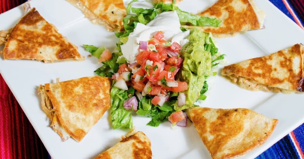 Quesadillas ($13.99): Patrons can choose chicken, steak or shrimp to be toasted between two tortillas.(Courtesy El Paso Mexican Grill)