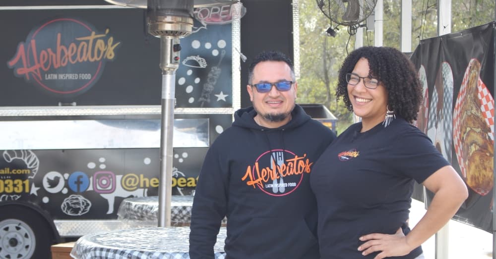 Herbert Guardado and his partner, Nikki Roberts, opened Herbeato’s Latin Inspired Food in April 2021. (Wesley Gardner/Community Impact Newspaper)