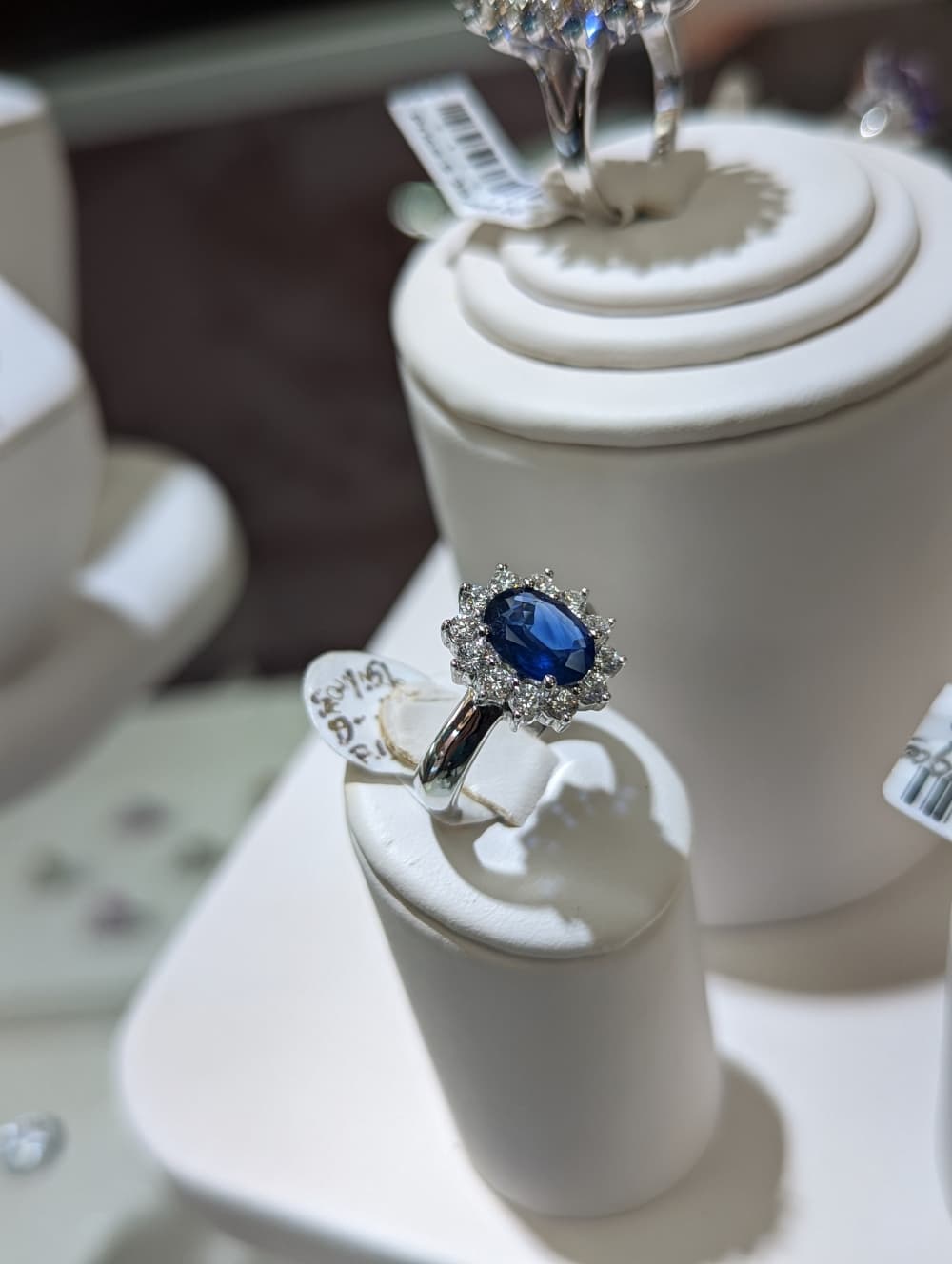 Parish said this ring is designed in a similar style to a ring once worn by Princess Diana. (Jishnu Nair/Community Impact Newspaper)