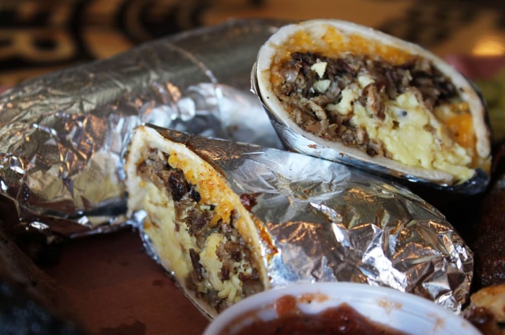 There are eight varieties of breakfast tacos served all day for $4-$5. (Karen Chaney/Community Impact Newspaper)