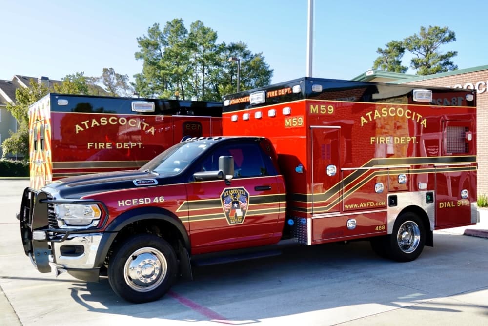 Harris County ESD 46, Atascocita Fire Department receive grant for new ambulance