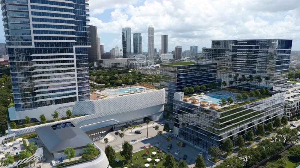 New luxury condo-hotel project tops out on Allen Parkway