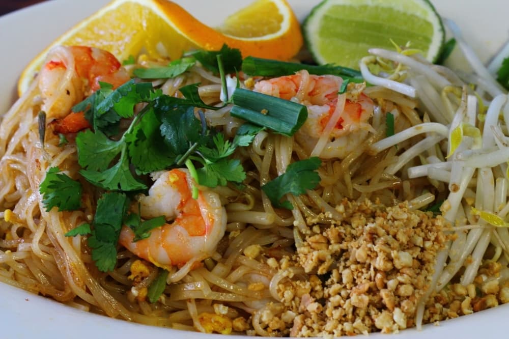 By far themost popular menu item, this rice noodle dish is served in Rom Noieam’s family’s style, according to the owners. (Courtesy Nam Noieam)