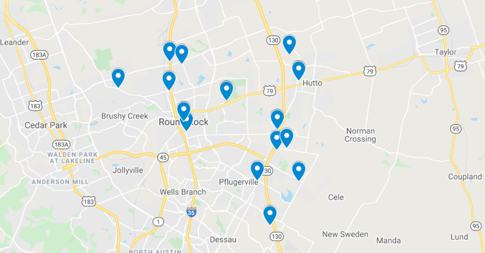 16 commercial projects filed in January in Round Rock, Pflugerville and Hutto