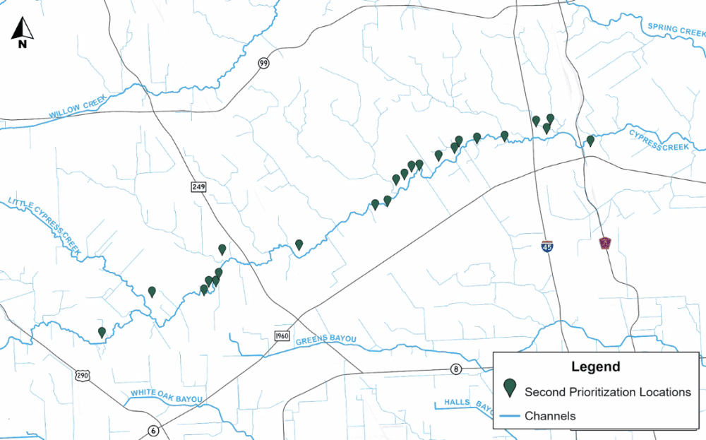 22 stormwater detention basins recommended for Cypress Creek watershed