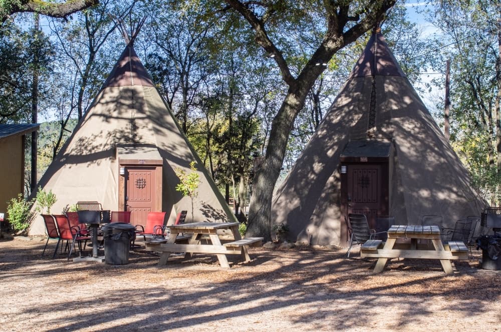 River Road glamping offers a convenient and memorable retreat at Tipis on the Guadalupe
