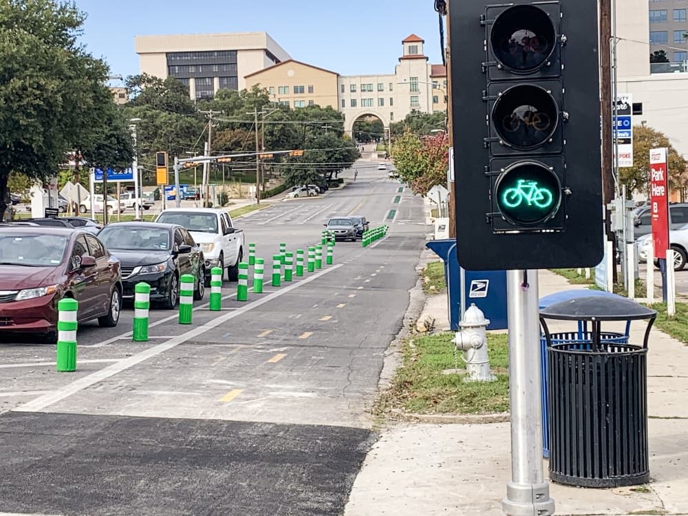 New 2-way bicycle lane to open in downtown San Marcos Feb. 14