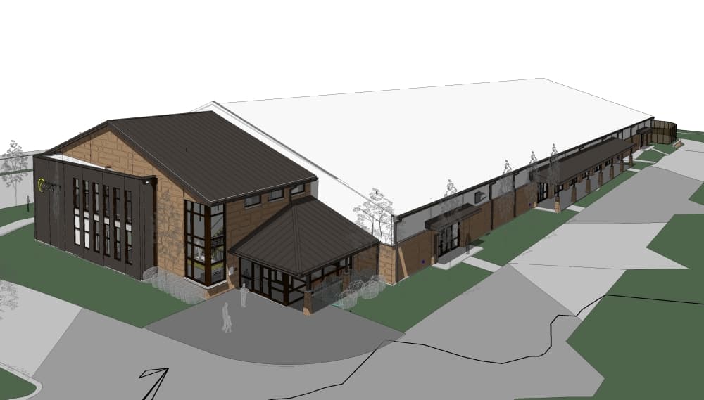 exterior rendering of facility