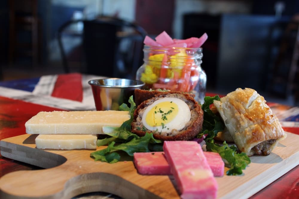 This British charcuterie board ($16) is among the appetizers available at From Across the Pond in Colleyville. (Karen Chaney/Community Impact Newspaper)