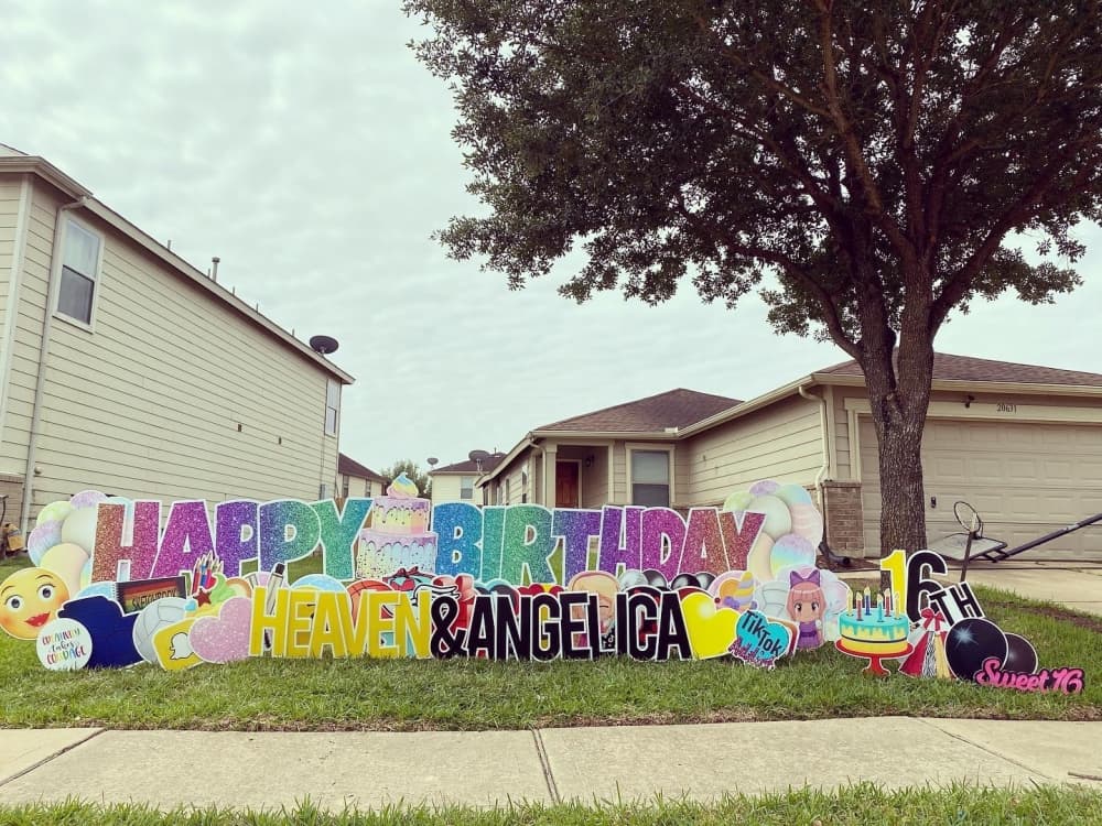Neli’s Yard Card Celebrations marks 1 year of decorating Northwest Houston lawns
