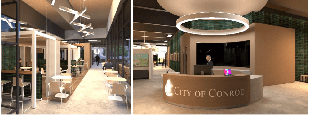 Council considering design concepts for vacant first floor of Conroe City Hall