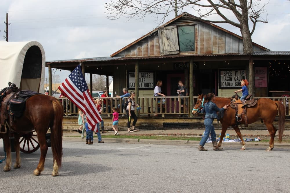 The Sam Houston Trail Riders made their annual stop in the city of Tomball for a reception with the community Feb. 22 on their way from Montgomery to the Houston Livestock Show and Rodeo. (Kayli Thompson/Community Impact Newspaper)