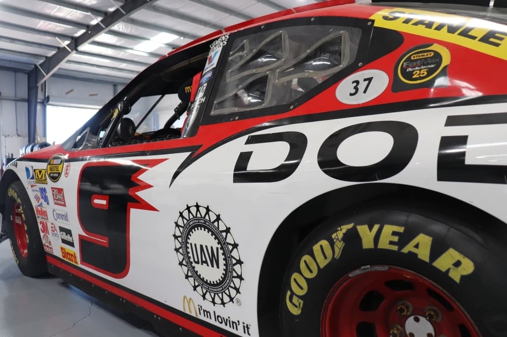 
The NASCAR driven by Kasey Kahne is stored here.