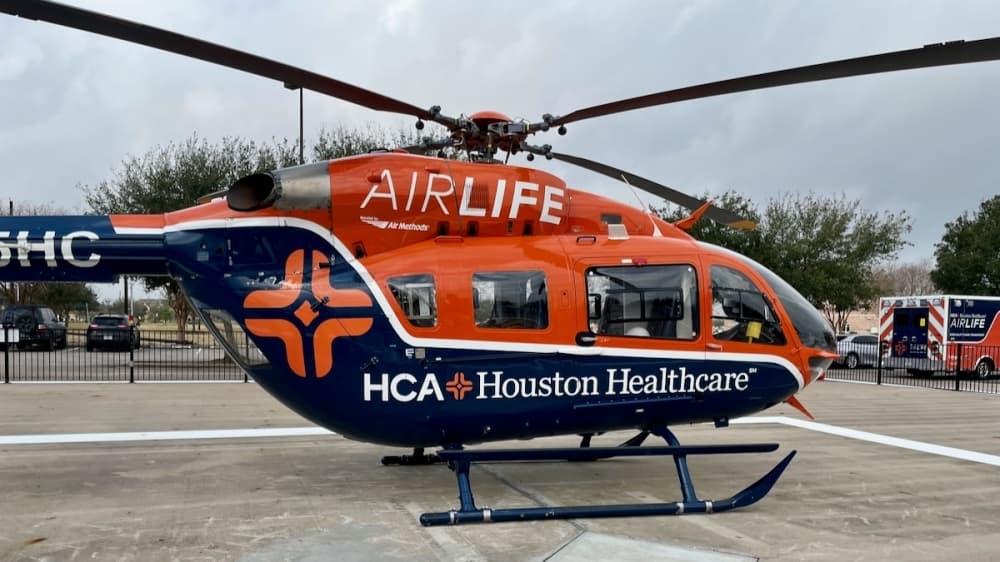 AIRLife is HCA Houston Healthcare’s 24/7 helicopter program that is staffed with flight nurses, paramedics and pilots. (Andy Yanez/Community Impact Newspaper)