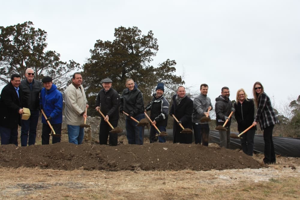 City of New Braunfels officials on Feb. 23 broke ground on Mission Hill Park. (Lauren Canterberry/Community Impact Newspaper)