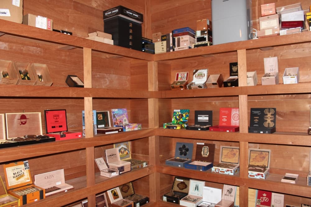 Cigars in the humidor 
