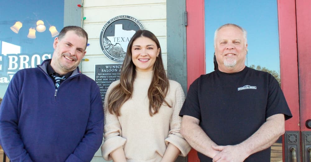 Wunsche Bros. is run by General Manager Mark Holmes, Managing Partner Tina Kosh Goodson and employee Eddie Stark. (Emily Lincke/Community Impact Newspaper)