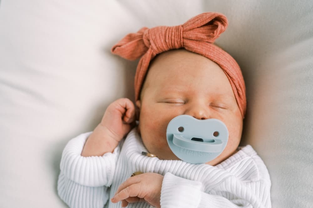 Milk Snob began selling silicone pacifiers and teethers that don't break up while providing easy breathy access. (Courtesy Babette Bevan/Milk Snob)