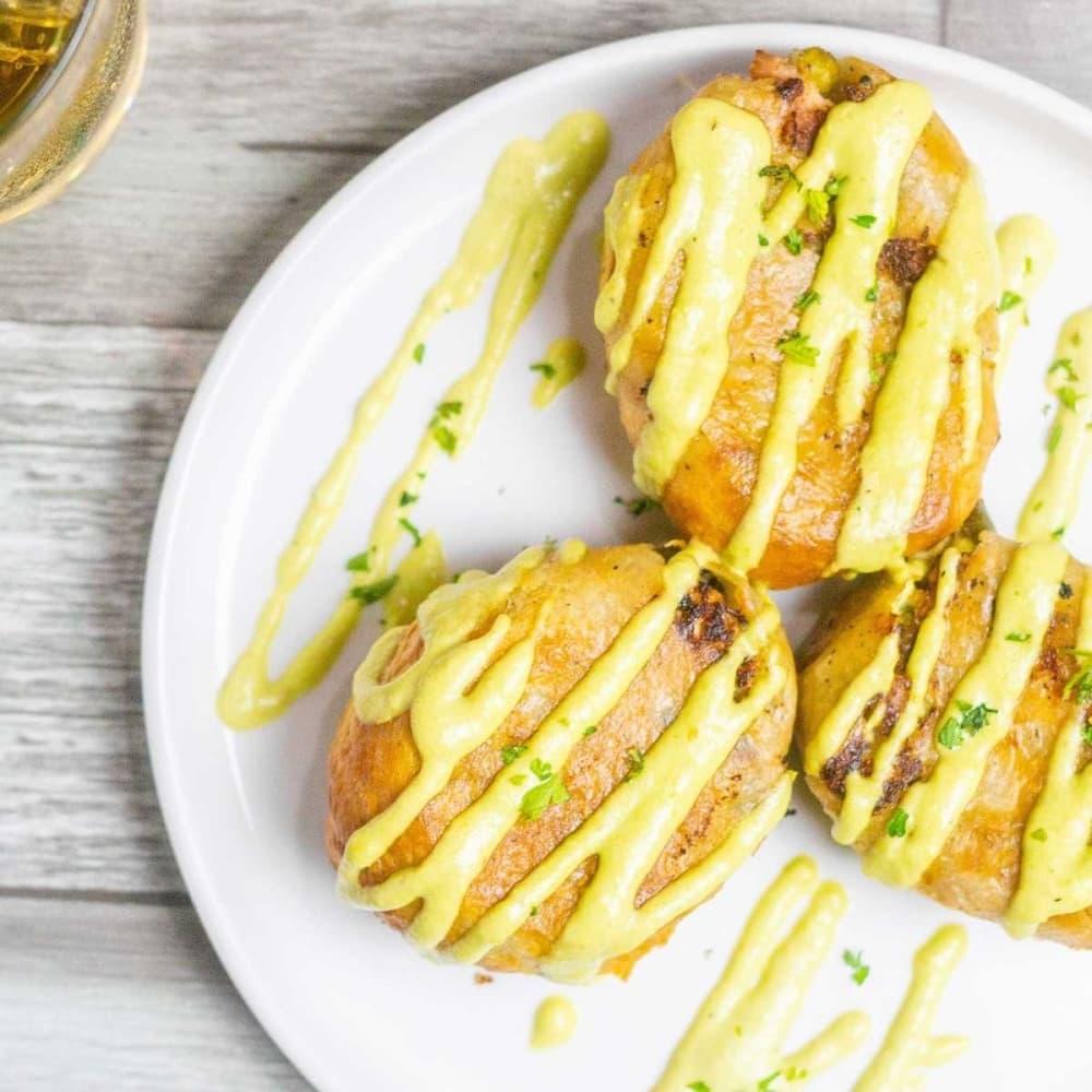 Chicken puff pastries ($9) include garam masala chicken and vegetables. (Courtesy Philipose's Kitchen and Bar)