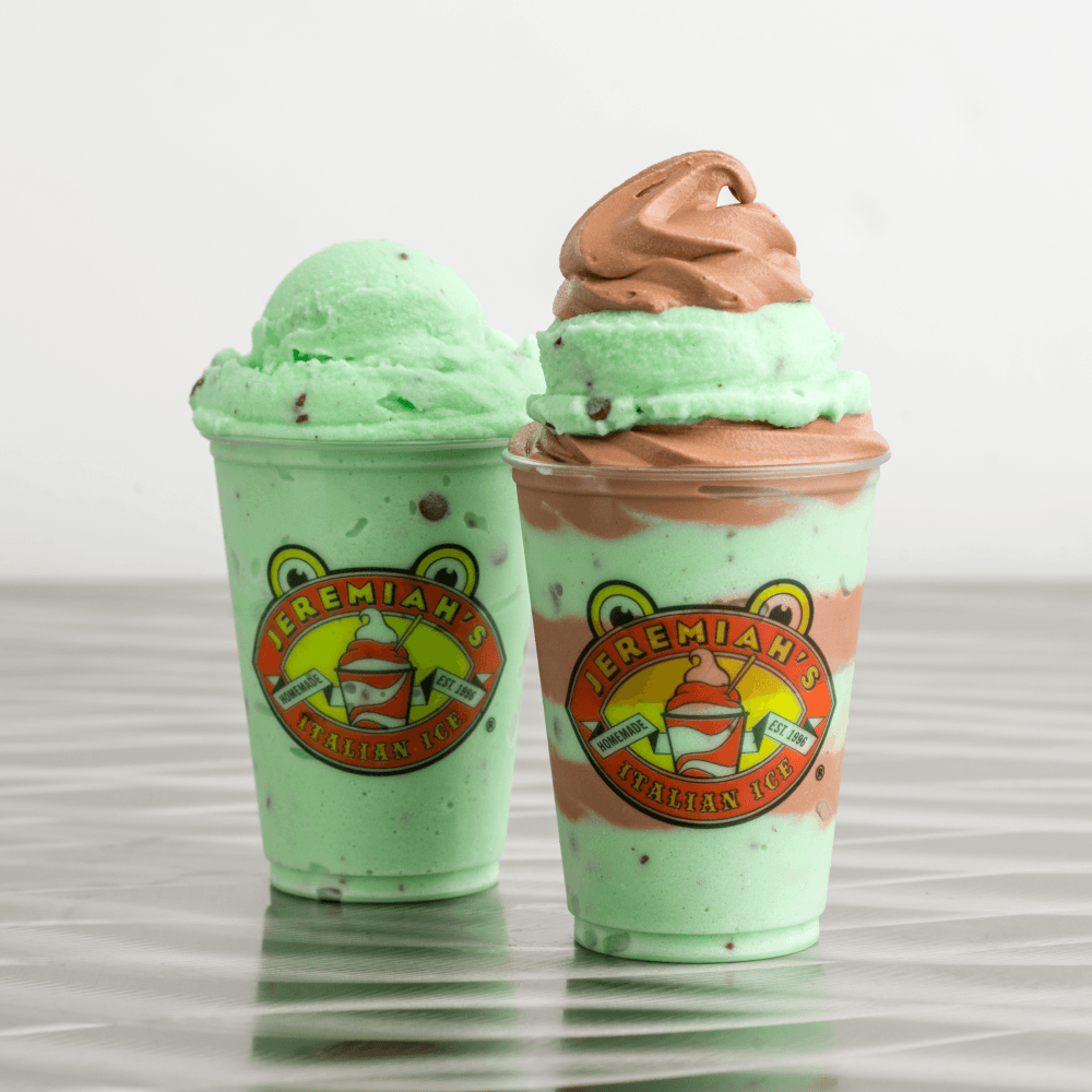 Jeremiah's Italian Ice serves Gelati, a swirl of Italian Ice and soft-serve ice cream. There are over 40 flavors of Italian ice in rotation annually, offering a variety of options. (Courtesy Jeremiah's Italian Ice) 