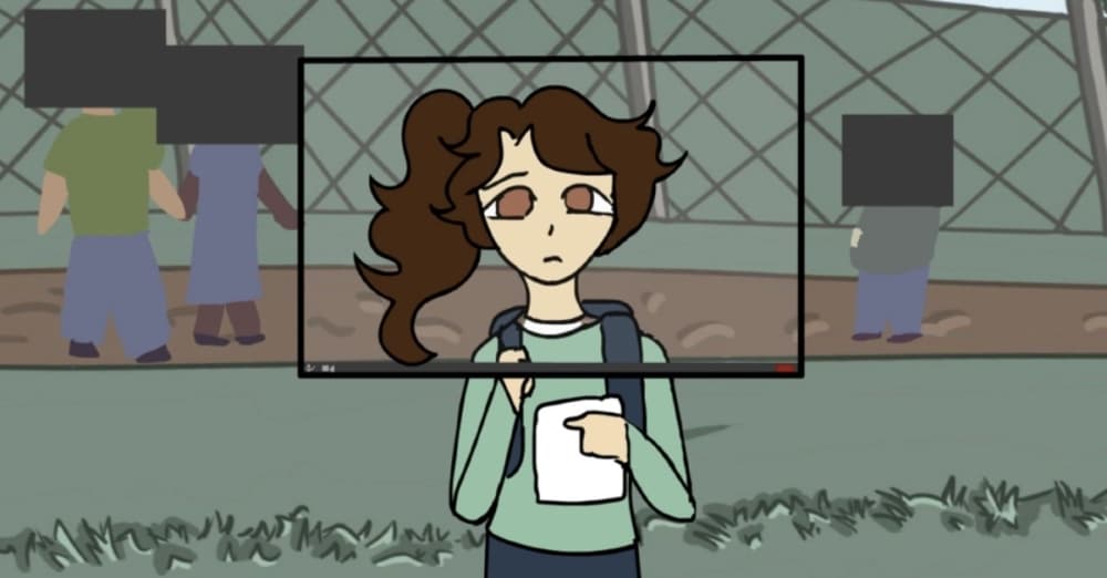 Shown is a scene from San Antonio high school student Makayla Esparza's animated short film "In Person Learning," which will be screened at the South by Southwest film festival. (Courtesy Makayla Esparza)