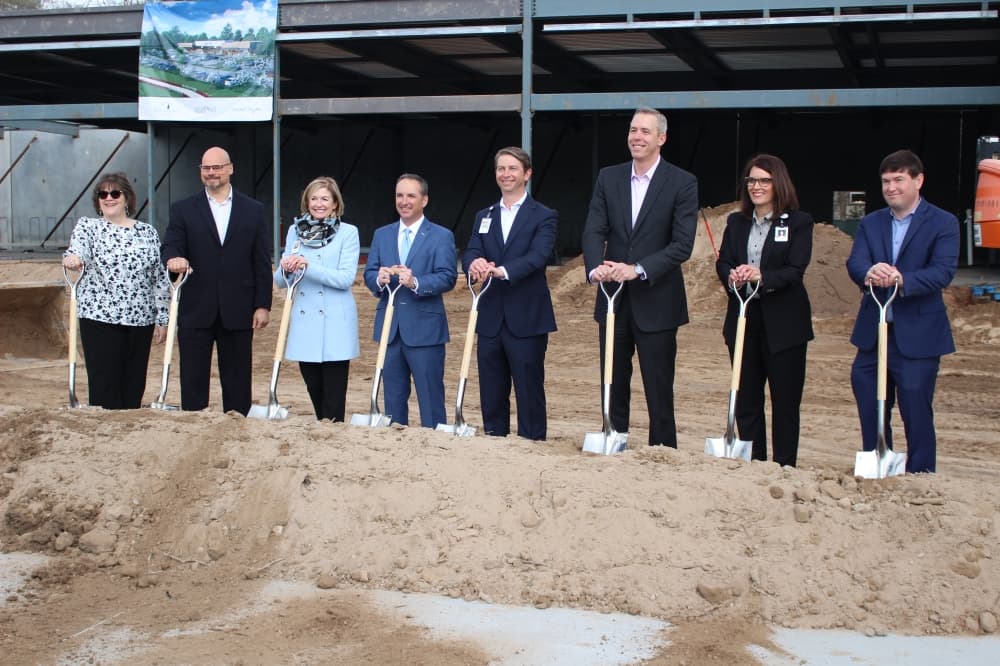Howard Hughes Corp., Memorial Hermann and Shenandoah officials were invited to partake in the groundbreaking ceremony. (Andrew Christman/Community Impact Newspaper)